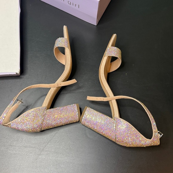 Madden Girl Women's Glittering Heels - Bella Blush 4 inch Silver multi NWT - Picture 5 of 7